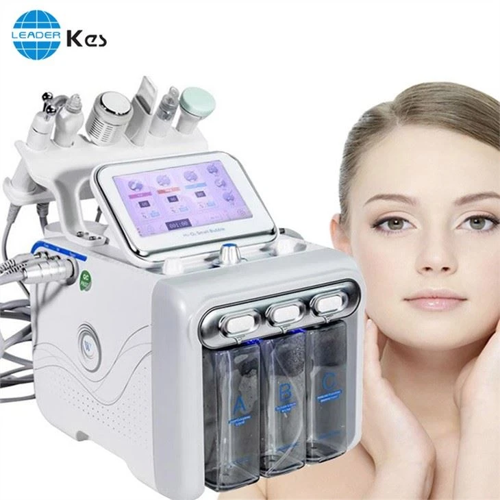 Популярні H2o2 Hydrofacials 6 в 1 глибоке очищення водно-кисневий апарат для струменевого пілінгу для обличчя з кисневим пілінгом