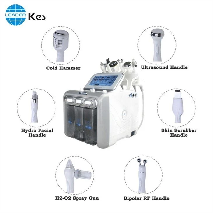 Popular H2o2 s 6 In 1 Deep Cleaning Water Oxygen Machine Jet Peel Oxygen Facial Machine